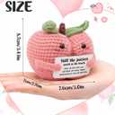 3 x Funny for Wife Husband, Romantic Crochet Peach with Card, 'Still Drive Me Crazy' Keepsake for Her Him, Cute Birthday Present for Partner, Handmade Lasting Love Plush for Couples
