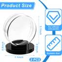 Taiyin Hockey Puck Display Case Acrylic Clear Puck Holder with Shell Base Hockey Display Stand Autographed Souvenir Memorabilia for Enthusiasts Collection