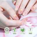 8 x Semi Cured Gel Nail Strips|Works with Any UV/LED Lamps|20 Pcs Gel Nail Stickers|Long-Lasting Two Weeks and Easy to Apply & Remove|Pink Glitter