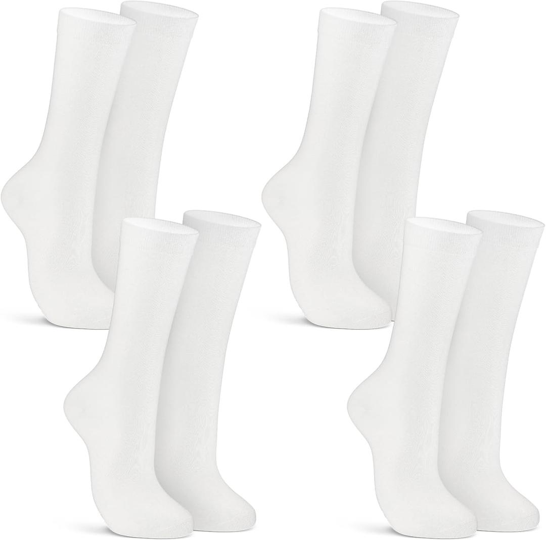 4 Pairs Silk Liner Socks Ultra-lightweight Hiking Liners Calf Sweat Absorption Socks for Adult Medium
