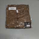 H HYFOL Men's USA Flag Graphic Pullover Waffle 1/4 Zip Stand Collar American Patriotic Sweatshirts (Brown, XXL)