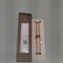 Wearlizer Compatible with Apple Watch Band 38/40/41/42mm Fashion Wristband Women, Stainless Steel + Resin Metal Replacement for iWatch Series 11 10 9 8 7 6 5 4 3 SE/Ultra 3 2 1-RoseGold+Starlight