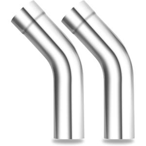 LCGP 3.5"OD 2 Pcs 45 Degree Exhaust Tube Made of High Quality Stainless Steel DIY Exhaust Pipe