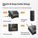2.76 in Long Shackle Combination Lock for Outdoor & Indoor | Heavy Duty, Weatherproof, 4-Digit Security | Padlock for Gates, Fences, Sheds, Lockers, Storage | 1-Pack, Black
