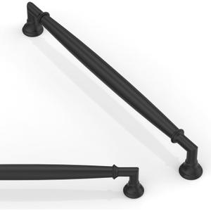 10 Pack Matte Black Cabinet Pulls 7.5 Inch(192mm) Kitchen Cabinet Handles Solid Zinc Alloy Cabinet Hardware Drawer Pulls