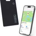 Wallet Tracker Card Works with Find My,Rechargeable Item Finder Locator,1.8mm Thin,Smart Bluetooth Tracking Device Credit-Card Size with Keychain Hole for Keys, Luggage,Backpack (Air-Tag Alternative)