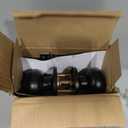 Door Knob with Lock and Key, Keyed Different Entry Door Knob, Exterior and Interior with Adjustable Latch for Bedroom & Bathroom, Round Ball Handle, Matte Black Finish, 3 Pack