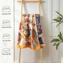 LUTBM Boho Throw Blanket 100% Cotton Soft Bed Throw Twin Lightweight Blanket Floral Bird and Butterfly Room Decor Breathable Bed Blankets,60"x80" All Season Reversible Blankets for Sofa Couch Chair