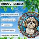 Shih Tzu Yard and Garden Wind Spinner, Unique 3D Hanging Shih Tzu Wind Spinner