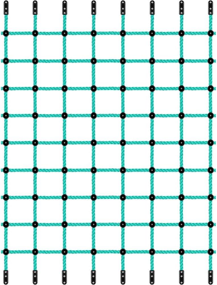 BeneLabel Climbing Cargo Net 70" x 150" Climbing Net Outdoor Military Cargo Net for Climbing for Playground Treehouse, Swing Set, Backyard Climbing Frame, Playset- Green