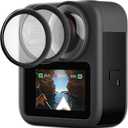 FiTSTILL 2 PCS Lens Protector Kit for Go Pro MAX Fusion&MAX360 2025Action Camera,High Transparent 9H Hardness Scratch Resistant Sticky Lens Guards Accessories(NOT For MAX2)