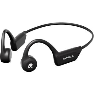 Open-Ear Bone Conduction Headphones for Safer Workouts, Bluetooth 6.0 Wireless Sport Earbuds with 8H Playtime, Secure Fit Lightweight for Running & Cycling, Sweatproof with Mic, Black
