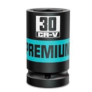 1" Drive 6 Point Impact Socket, 30mm Deep Socket, Metric, CR-V, Automotive Maintenance Machinery Manufacturing