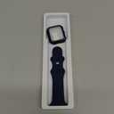 Compatible for Apple Watch Bands 40mm 41mm 44mm 45mm 42mm 46mm with Screen Protector Case Women, Silicone Strap Bling Diamond Protective Cover Tempered Glass for iWatch Series 10 9 8 7 6 5 4 3 11 SE (Midnight Blue)