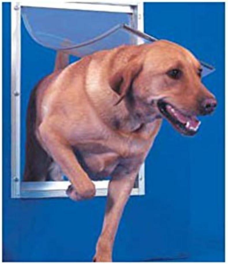 Ideal Pet Products Deluxe Aluminum Pet Door with Telescoping Frame, Extra Large, 10.5" x 15" Flap Size, White