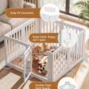 Dog Playpen, 8 Panel Dog Play Pen Indoors, Portable Puppy Playpen