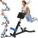 Roman Chair,Foldable Back Extension Machine,Adjustable Ab Back Extension Machine,Core Strength Trainer,Back Exercise Machine for Glute,Ab Workouts,Full All-in-One Body Workout&Home Gym FitnessBlue