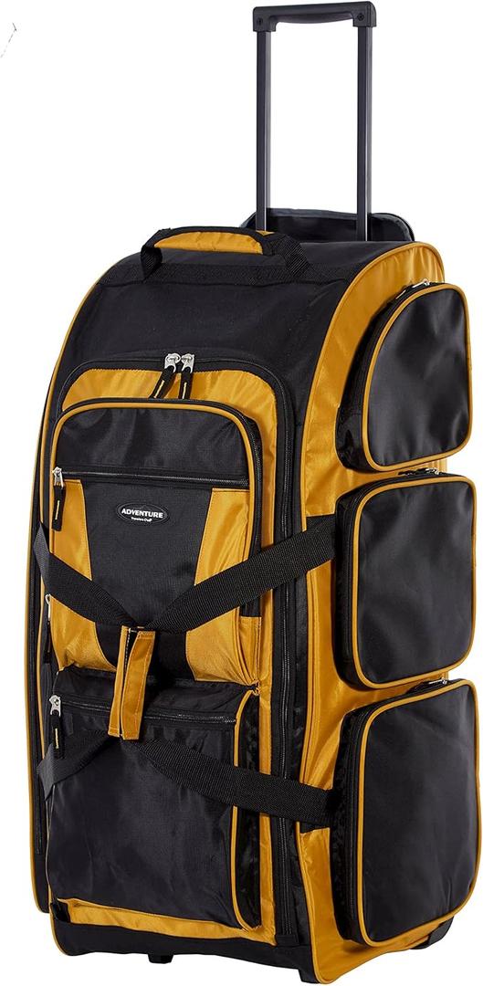 Travelers Club Xpedition 30 Inch Multi-Pocket Upright Rolling Duffel Bag (Color: Arrowwood)