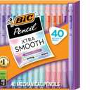 BIC Xtra Smooth Mechanical Pencil with Erasers, 0.7 mm Point, Refillable, 40-Count Pack
