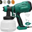 Paint Sprayer, 700W HVLP Spray Gun with 4 Brass Nozzles & 3 Patterns, Paint Gun with Adjustable Spray Width, Paint Sprayers for Home Furniture, Cabinets, DIY Works, Door, Garden Chairs etc. (Green)