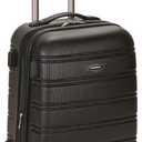 Rockland Melbourne Hardside Expandable Spinner Wheel Luggage, Black, Carry-On 20-Inch