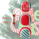 2 x LUCKITTY 3 Packs Christmas Dog Tennis Balls Interactive Toy Puppy for Small Medium Dogs Training Playing- Red, White, and Green Color Blocking Patterns 2.5 Inch