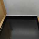 2424 inches Oversized Black Acrylic Ottoman Tray Extra Large Decorative Tray Spill-Proof Serving Trays with Handles King-Size Safe Edge Organizer for Coffee Table Countertop Breakfast