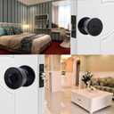 Doorknob with Key Matte Black Round Ball Door Knob Passage Door Privacy Locking Interior/Exterior Door Knob/Berlin Series Lock for Room Door