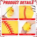 Gilprop 50 Pcs Baseball & Softball Snack Drawstring Bags 8x12 in Large Plastic Goodie Gift Bags Party Favor Sports Team Treat Bag Waterproof Packaging Storage for Birthday Sport Party Supply(Softball)