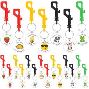 Red Ribbon Week Supplies Bulk Drug Free Keychains Red Ribbon Week Gift Keychains for Anti-drugs Campaigns