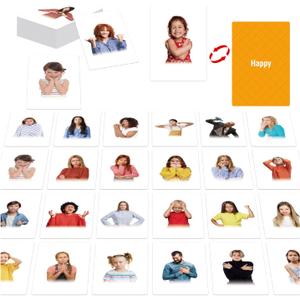50 Emotion Flashcards, Realistic Feeling Picture Cards Emotion Picture Photos Kids, Adults, Homeschool, Speech Therapy, ABA, Dementia, Aphasia, Occupational Therapy, ESL and Autism Learning Material