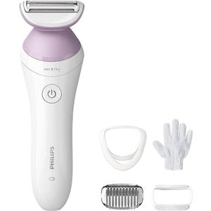 Philips Beauty Lady Electric Shaver Series 6000, Cordless with 4 Accessories, BRL136/00, White