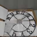 Large Wall Clock, 24 Inch Black Decorative Wall Clock for Living Room, Modern Metal Battery-Operated Arabic Numerals Round Clocks Silent Non Ticking for Kitchen Mantel Bedroom Office