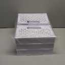 Stackable Plastic Storage Basket, 3 Pack Foldable Closet Organizers and Storage Bins with Wheels, Collapsible Drawer Shelf Storage Box Container for Office Bedroom Closet Wardrobe Kitchen Bathroom