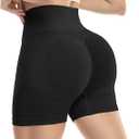 Womens Workout Impact Shorts - Scrunch Butt Lifting Gym Yoga Running Shorts Mid-Waisted Seamless Fit M