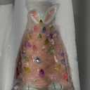 Light up Easter Bunny Decor Glowing Tree, Cute Ceramic Easter Tree Bunny Decorations for The Home Indoor Bedroom Office Decor Tabletop,Night Light for Kids Gifts (Pink)