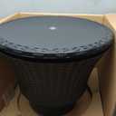 Keter Pacific Cool Bar Outdoor Patio Furniture and Hot Tub Side Table with 7.5 Gallon Beer and Wine Cooler, Dark Grey