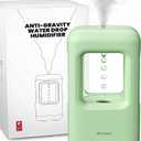 0.6L Mini Anti-Gravity Humidifier, Visual Floating Water Drop Cool Mist Humidifier for Bedroom, Desk & Indoor Plants, Quiet 36dB Night Light, Auto Shut-Off, Unique Gift Idea (Green)