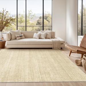 Valenrug Washable Rug 5x7 - Stain Resistant 5x7 Area Rugs for Living Room, Non Slip Backing Printed Rugs for Bedroom, Folable Machine Washable Area Rug (5'x7', Tan)