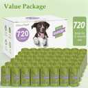 720 Count Lavender Scented 13 x 9Dog Poop Bags Rolls, Leakproof Strong & Sturdy Waste Bags for Doggie Cat Pet