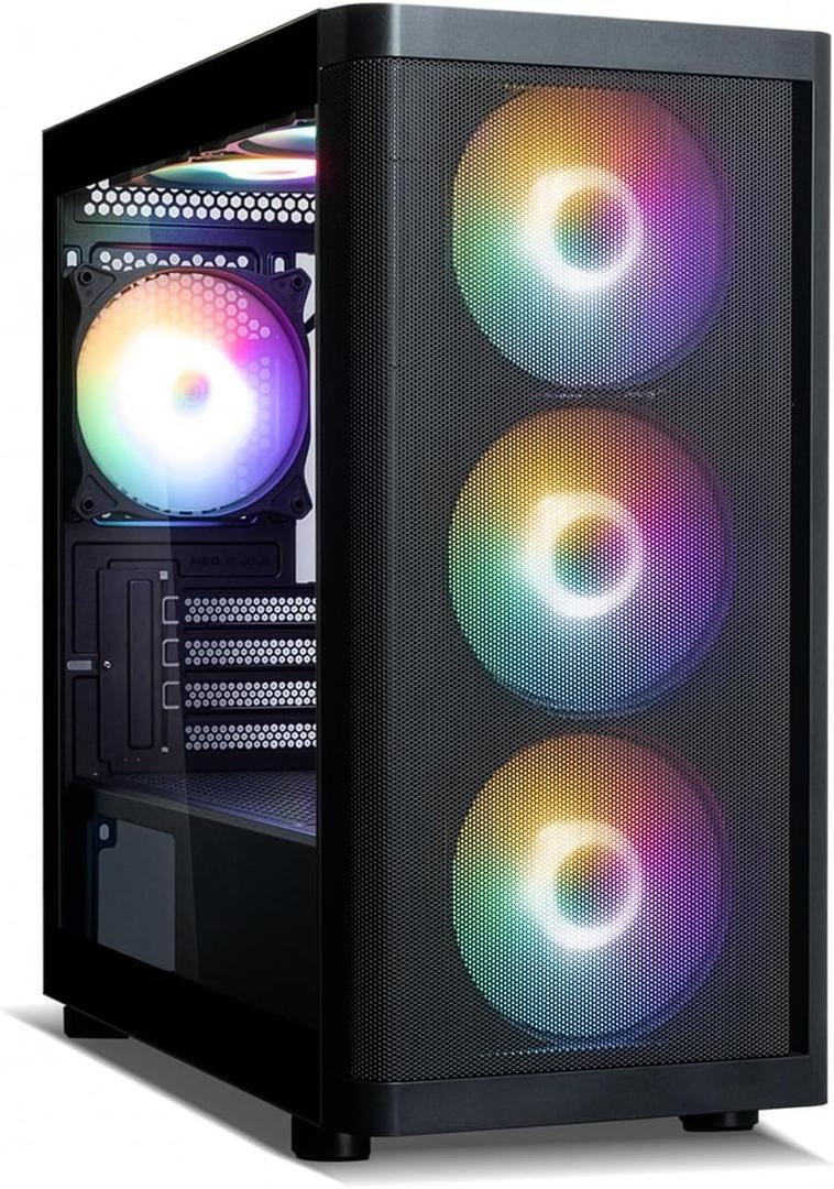 Zalman M4 SE Micro-ATX MATX Desktop RGB Gaming PC Case, 6X RGB Fans