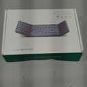 Samsers Foldable Bluetooth Keyboard with Touchpad, Full-Size Wireless Folding Keyboard with Backlight, Portable Travel Keyboards for iOS Android Windows Mac OS, Support 3 Device(BT5.1 x 3), Gray