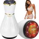 Electric Lymphatic Drainage Massager with Pulse Therapy & Heat 12-Level Cupping Massage Device for Cellulite Reduction, Body Sculpting, Deep Tissue Pain Relief & Muscle Recovery, White