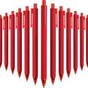 CRYLLIS Pens Bulk, 50Pack Ballpoint Pens for Black Ink Pens,Smooth Writing,No Smear Pens,Office Supplies, Back to School Gifts,Gifts for School Teacher & Easter,1.0mm(Red)