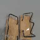 Amyhill 2 Pieces Wood Business Card Holder for Desk Wooden Business Card Display Stand Postcard Holder for Office Home Desktop (Light Wood Color, Black)