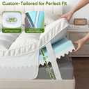 5 Inch King Size Mattress Topper,Memory Foam Mattress Toppers-2.5" Gel Cooling Foam Mattress Pad+2.5" 1500GSM Thick Bamboo Pillow Top with 2X Soft and Supportive for Back Pain Relief,80 * 76 * 5in