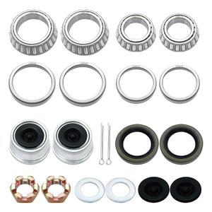 2 Sets 3500lb Trailer Bearing Kit L68149 L44649 Trailer Axle Kit,Boat Trailer Bearing Kit 171255TB Seal Fits for 1-3/8'' to 1-1/16'' Trailer Wheel Bearings 1.98" Dust Caps and Rubber Plugs Cotter Pins