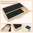 Dog Nail Scratch Pad with Treat Box, Solid Wood Nail Filing Board that Trims Nails Naturally Without Clippers for Dogs that Hate Nail Cutting, Indoor and Outdoor Training Tool (Black)