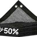Royal Shade 50% Black Shade Cloth 20FT x 20FT Mesh Tarp with Grommets for Garden Patio, Plant Shading, Greenhouse, Pergola, Chicken Coop, Dog Kennel, Lawn (We Make Custom Size)