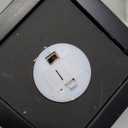 Golf Ball Display Case with Light, UV Protected Clear Acrylic Cube with Wood Base, Sports Memorabilia Display Holder for Single Ball Souvenir Golf Ball Collections (Golfball Box+LED)